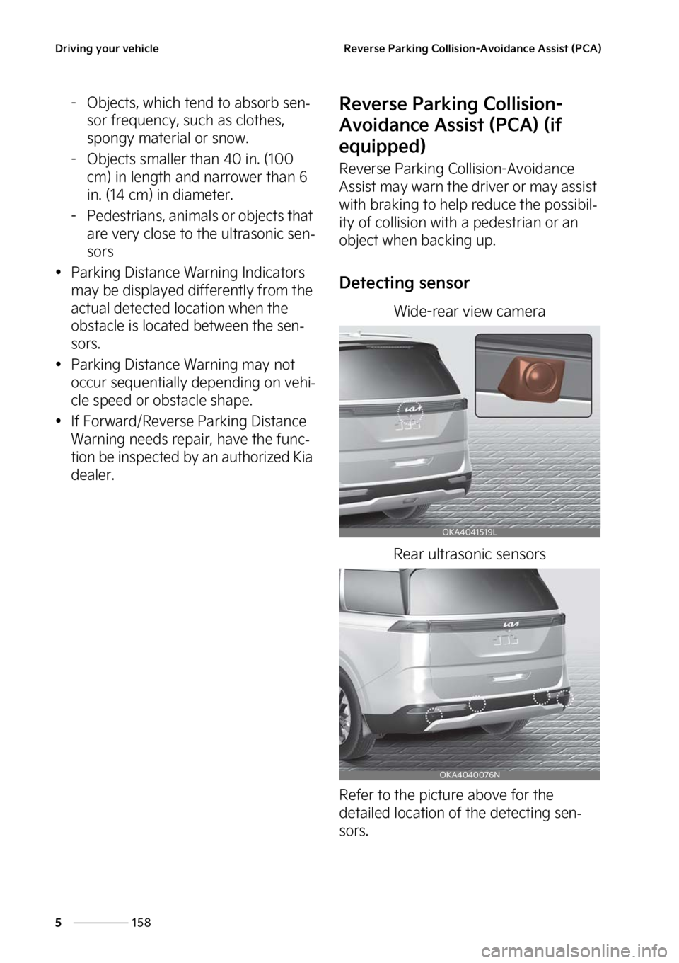 KIA CARNIVAL 2023  Owners Manual �%�S�J�W�J�O�H��Z�P�V�S��W�F�I�J�D�M�F
���
�
�3�F�W�F�S�T�F��1�B�S�L�J�O�H��$�P�M�M�J�T�J�P�O��"�W�P�J�E�B�O�D�F��"�T�T�J�T�U��	�1�$�"�

� �0�C�K�F�D�U�T�
��X�I�J�D�I��U�F�O�E��U�P��B�