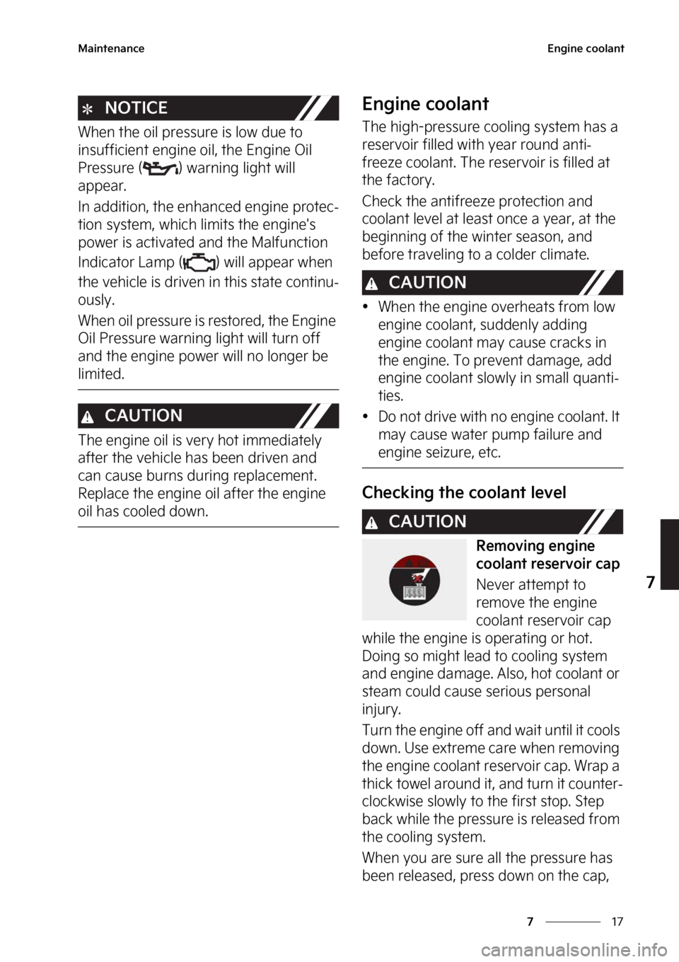 KIA CARNIVAL 2023  Owners Manual ��
�
�
�.�B�J�O�U�F�O�B�O�D�F�&�O�H�J�O�F��D�P�P�M�B�O�U
�/�0�5�*�$�&
�8�I�F�O��U�I�F��P�J�M��Q�S�F�T�T�V�S�F��J�T��M�P�X��E�V�F��U�P�
�J�O�T�V�G�G�J�D�J�F�O�U��F�O�H�J�O�F��P�J�M�
��U