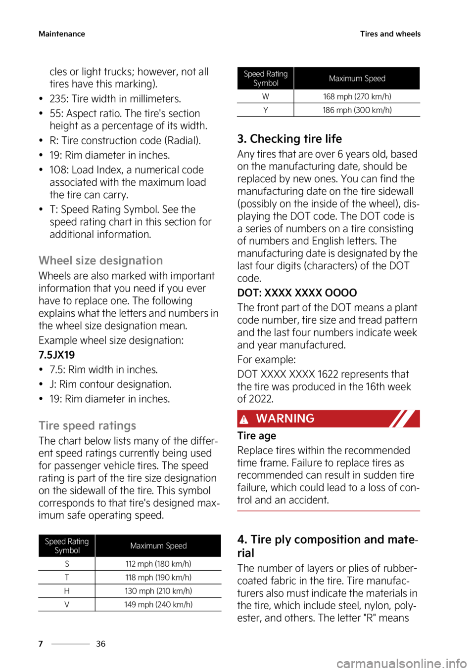 KIA CARNIVAL 2023  Owners Manual �.�B�J�O�U�F�O�B�O�D�F
��
�
�5�J�S�F�T��B�O�E��X�I�F�F�M�T
�D�M�F�T��P�S��M�J�H�I�U��U�S�V�D�L�T���I�P�X�F�W�F�S�
��O�P�U��B�M�M�
�U�J�S�F�T��I�B�W�F��U�I�J�T��N�B�S�L�J�O�H�
�
