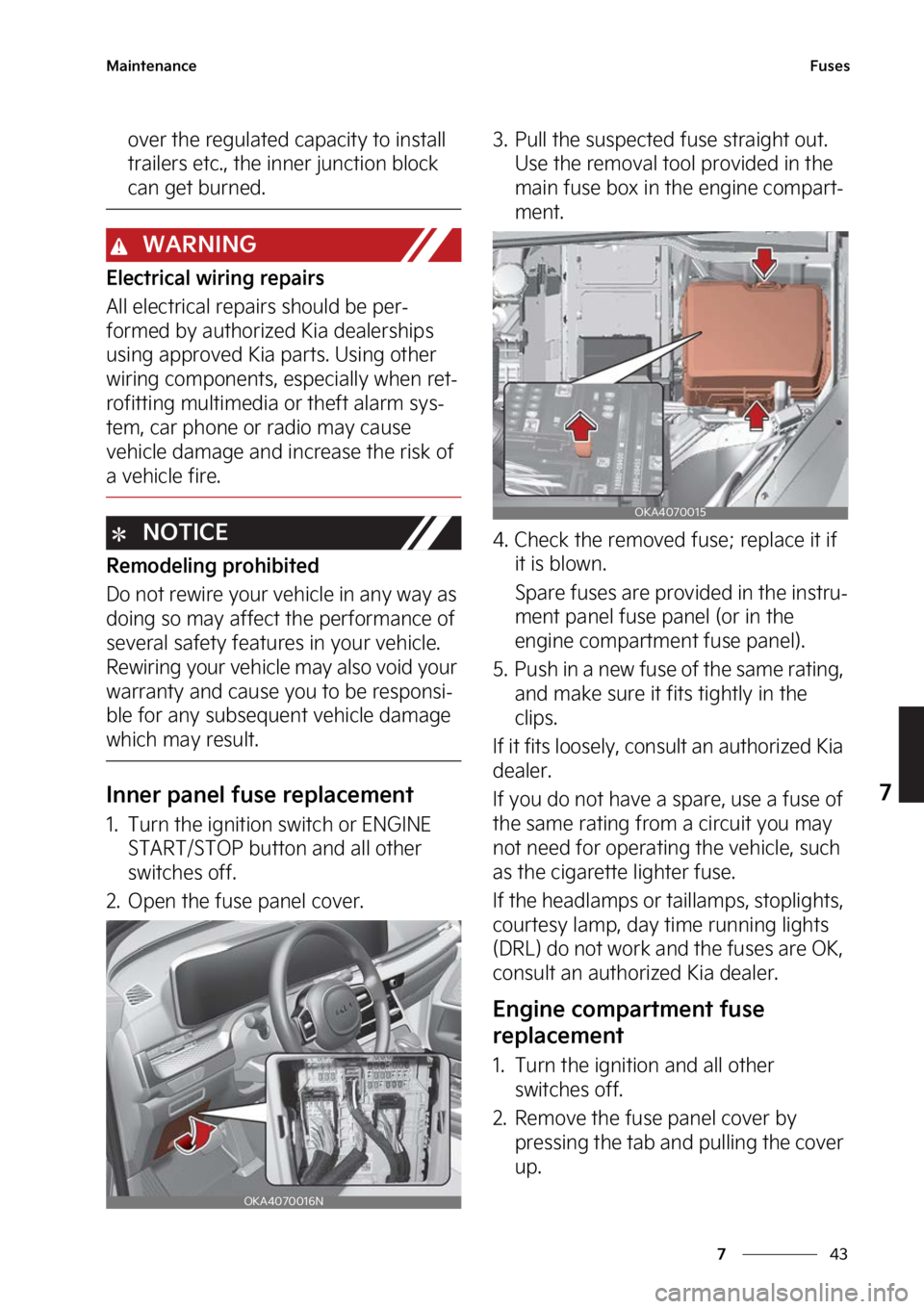 KIA CARNIVAL 2023  Owners Manual ��
�
�
�.�B�J�O�U�F�O�B�O�D�F��V�T�F�T
�P�W�F�S��U�I�F��S�F�H�V�M�B�U�F�E��D�B�Q�B�D�J�U�Z��U�P��J�O�T�U�B�M�M�
�U�S�B�J�M�F�S�T��F�U�D��
��U�I�F��J�O�O�F�S��K�V�O�D�U�J�P�O��C�M�P�D�
