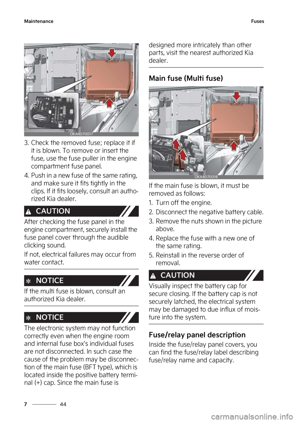 KIA CARNIVAL 2023  Owners Manual �.�B�J�O�U�F�O�B�O�D�F
��
�
��V�T�F�T
�� �$�I�F�D�L��U�I�F��S�F�N�P�W�F�E� �G�V�T�F���S�F�Q�M�B�D�F��J�U��J�G�
�J�U��J�T��C�M�P�X�O���5�P��S�F�N�P�W�F��P�S��J�O�T�F�S�U��U�I�F�
