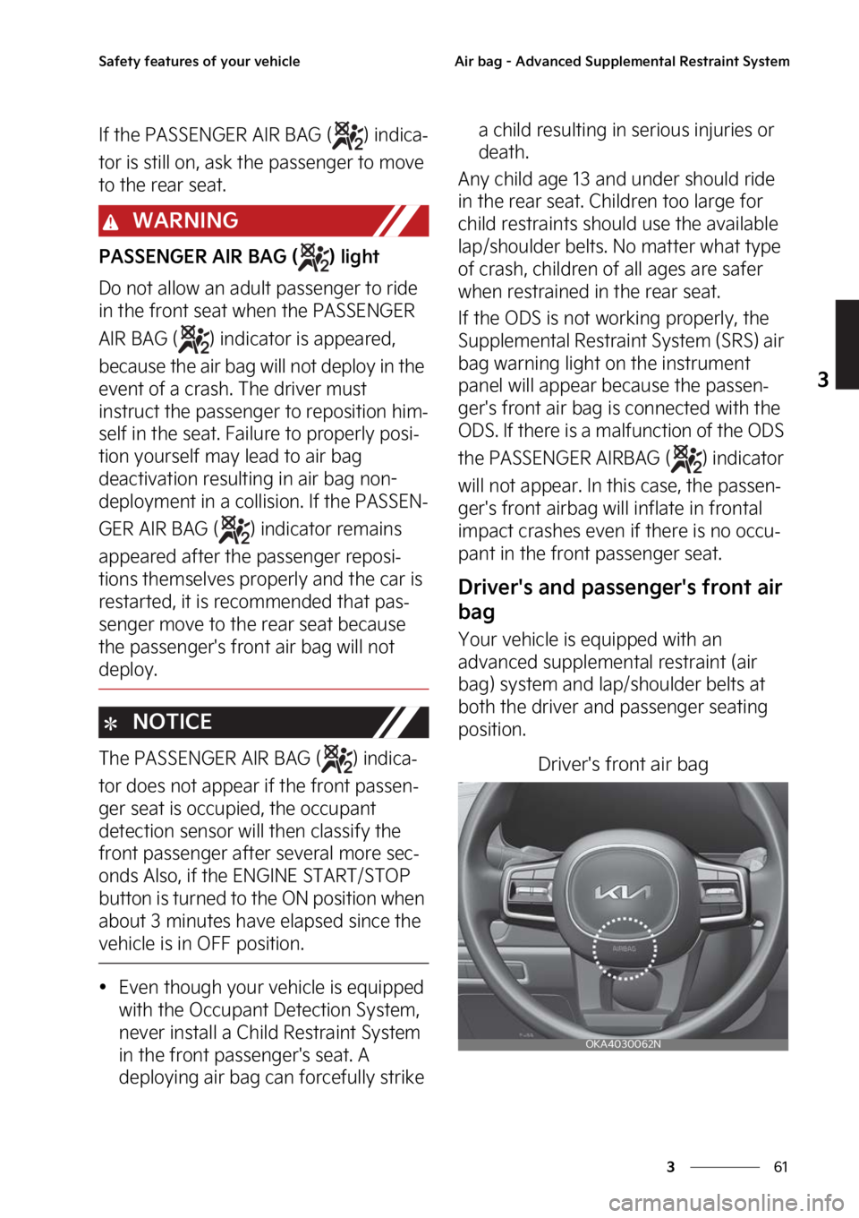 KIA CARNIVAL 2023 Manual Online ��
�
�
�4�B�G�F�U�Z��G�F�B�U�V�S�F�T��P�G��Z�P�V�S��W�F�I�J�D�M�F�"�J�S��C�B�H����"�E�W�B�O�D�F�E��4�V�Q�Q�M�F�N�F�O�U�B�M��3�F�T�U�S�B�J�O�U��4�Z�T�U�F�N
�*�G��U�I�F��1�"�4�4�&�/�(�&