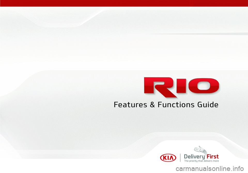 KIA RIO 2020  Features and Functions Guide 