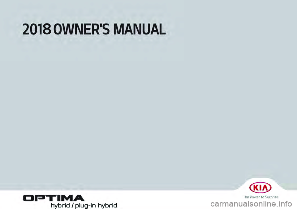 KIA OPTIMA PHEV 2018  Owners Manual 8 