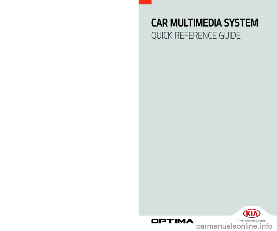 KIA OPTIMA 2020  Quick Reference Guide 