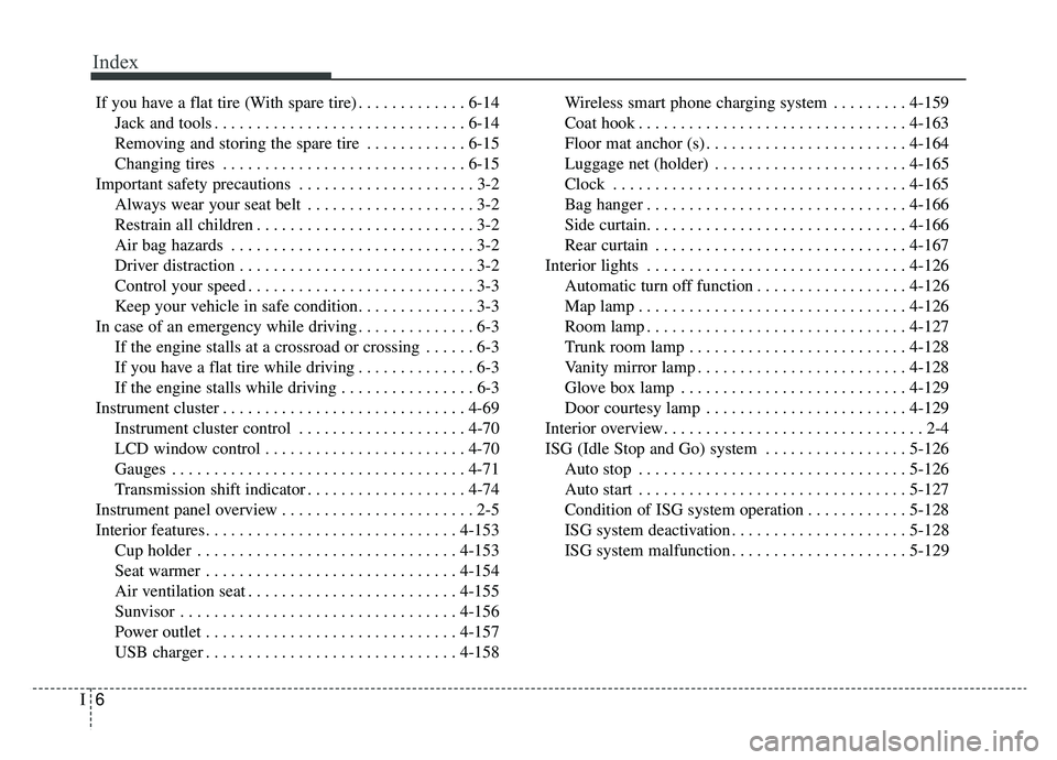 KIA K900 2020 Owners Manual Index
6I
If you have a flat tire (With spare tire) . . . . . . . . . . . . . 6-14Jack and tools . . . . . . . . . . . . . . . . . . . . . . . . . . . . . . 6-14
Removing and storing the spare tire . . KIA K900 2020 Owners Manual Index
6I
If you have a flat tire (With spare tire) . . . . . . . . . . . . . 6-14Jack and tools . . . . . . . . . . . . . . . . . . . . . . . . . . . . . . 6-14
Removing and storing the spare tire . .