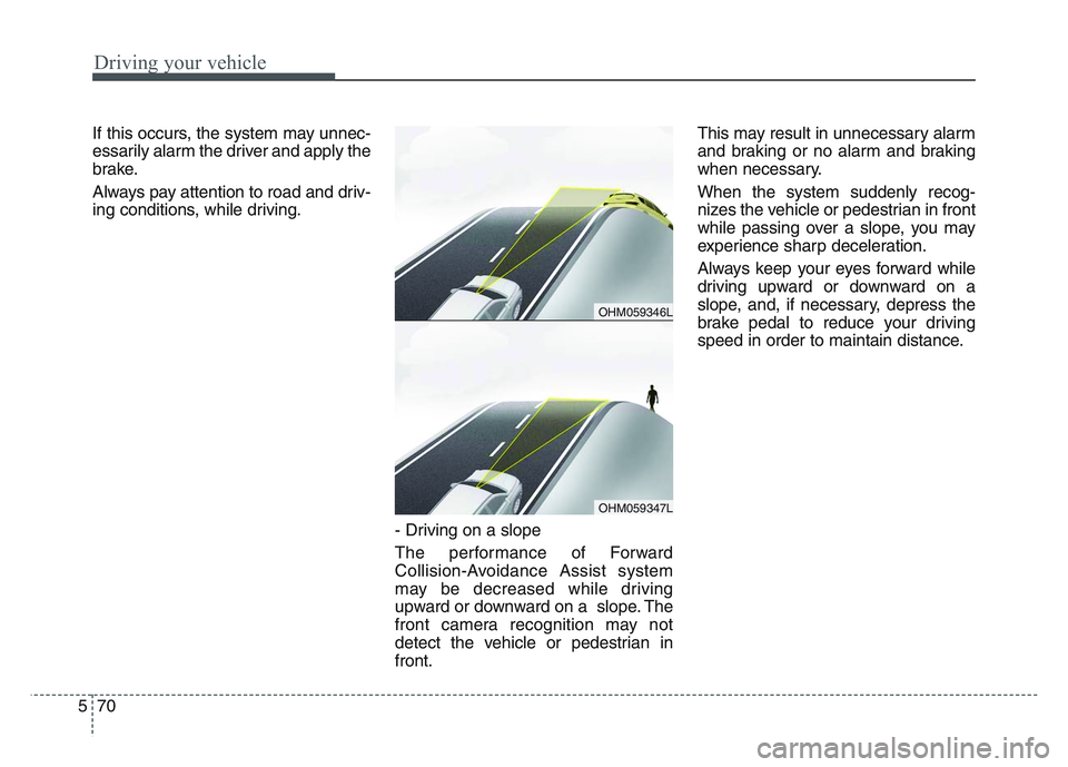 KIA SPORTAGE 2021 Owners Manual Driving your vehicle
705
If this occurs, the system may unnec-
essarily alarm the driver and apply the
brake.
Always pay attention to road and driv-
ing conditions, while driving.- Driving on a slope
KIA SPORTAGE 2021 Owners Manual Driving your vehicle
705
If this occurs, the system may unnec-
essarily alarm the driver and apply the
brake.
Always pay attention to road and driv-
ing conditions, while driving.- Driving on a slope