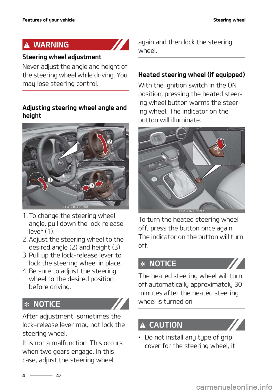 KIA SOUL 2021  Owners Manual ��F�B�U�V�S�F�T��P�G��Z�P�V�S��W�F�I�J�D�M�F
��
�
�4�U�F�F�S�J�O�H��X�I�F�F�M
�8�" �3 �/ �* �/ �(
�4�U�F�F�S�J�O�H��X�I�F�F�M��B�E�K�V�T�U�N�F�O�U
�/�F�W�F�S��B�E�K�V�T�U��U�I�F��B�O�H�M�