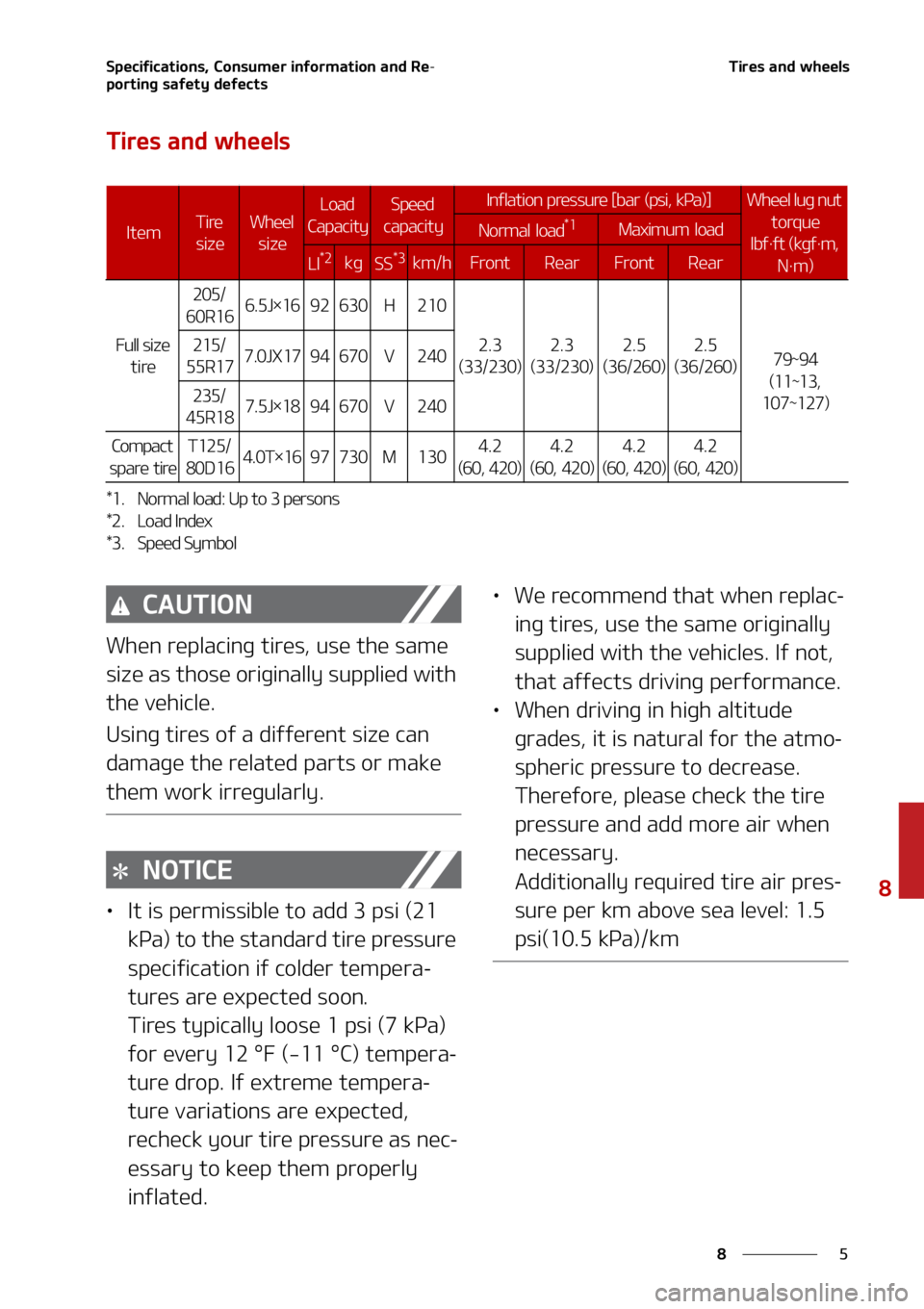 KIA SOUL 2021  Owners Manual �
�
�
�4�Q�F�D�J�G�J�D�B�U�J�P�O�T�
��$�P�O�T�V�N�F�S��J�O�G�P�S�N�B�U�J�P�O��B�O�E��3�F-
�Q�P�S�U�J�O�H��T�B�G�F�U�Z��E�F�G�F�D�U�T�5�J�S�F�T��B�O�E��X�I�F�F�M�T
�5�J�S�F�T��B�O�E��X�I�F