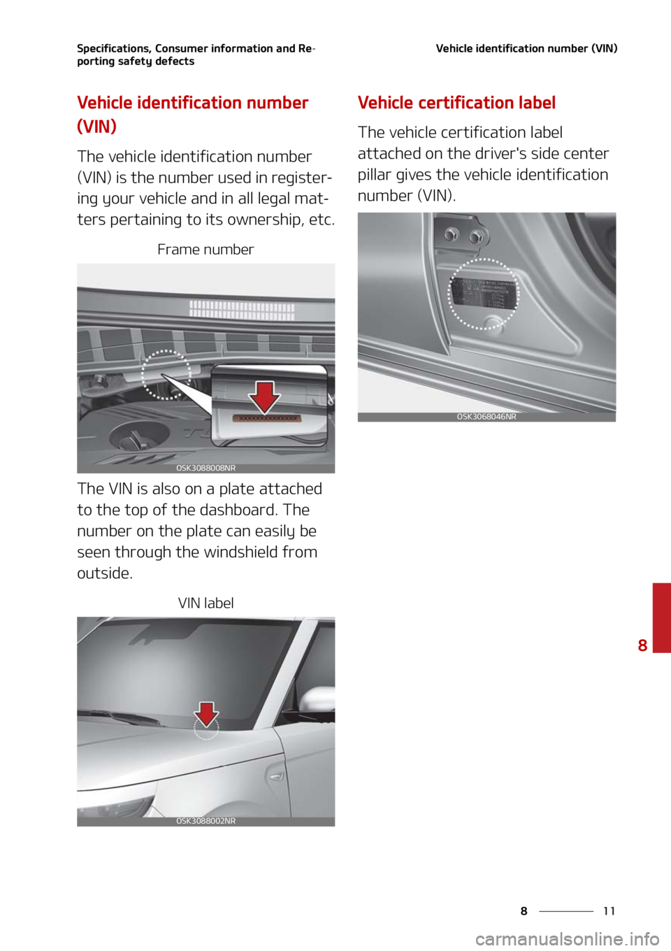 KIA SOUL 2021  Owners Manual ��
�
�
�4�Q�F�D�J�G�J�D�B�U�J�P�O�T�
��$�P�O�T�V�N�F�S��J�O�G�P�S�N�B�U�J�P�O��B�O�E��3�F-
�Q�P�S�U�J�O�H��T�B�G�F�U�Z��E�F�G�F�D�U�T�7�F�I�J�D�M�F��J�E�F�O�U�J�G�J�D�B�U�J�P�O��O�V�N�C�F�