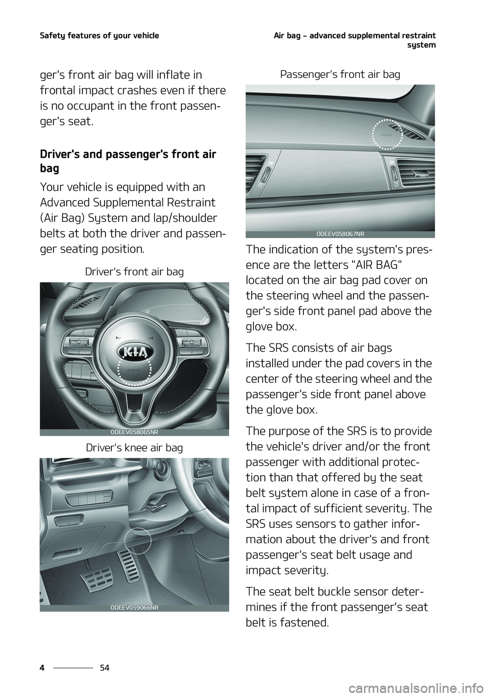 KIA NIRO EV 2020  Owners Manual �4�B�G�F�U�Z��G�F�B�U�V�S�F�T��P�G��Z�P�V�S��W�F�I�J�D�M�F
��
�
�"�J�S��C�B�H����B�E�W�B�O�D�F�E��T�V�Q�Q�M�F�N�F�O�U�B�M��S�F�T�U�S�B�J�O�U
�T�Z�T�U�F�N
�H�F�S��T��G�S�P�O�U��B�J�S��