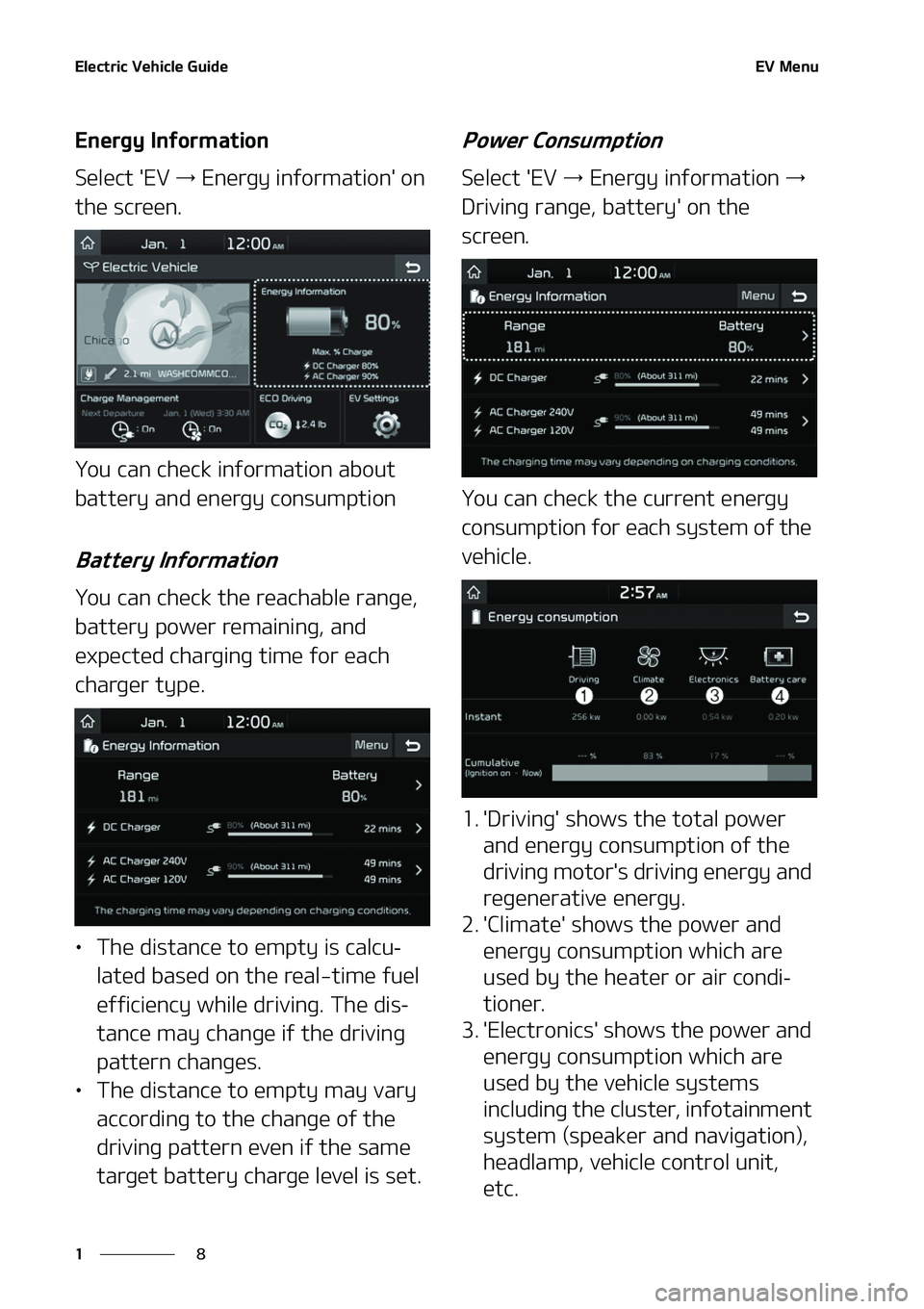 KIA NIRO EV 2020 User Guide �&�M�F�D�U�S�J�D��7�F�I�J�D�M�F��(�V�J�E�F
�
�
�&�7��.�F�O�V
�&�O�F�S�H�Z��*�O�G�P�S�N�B�U�J�P�O
�4�F�M�F�D�U���&�7��