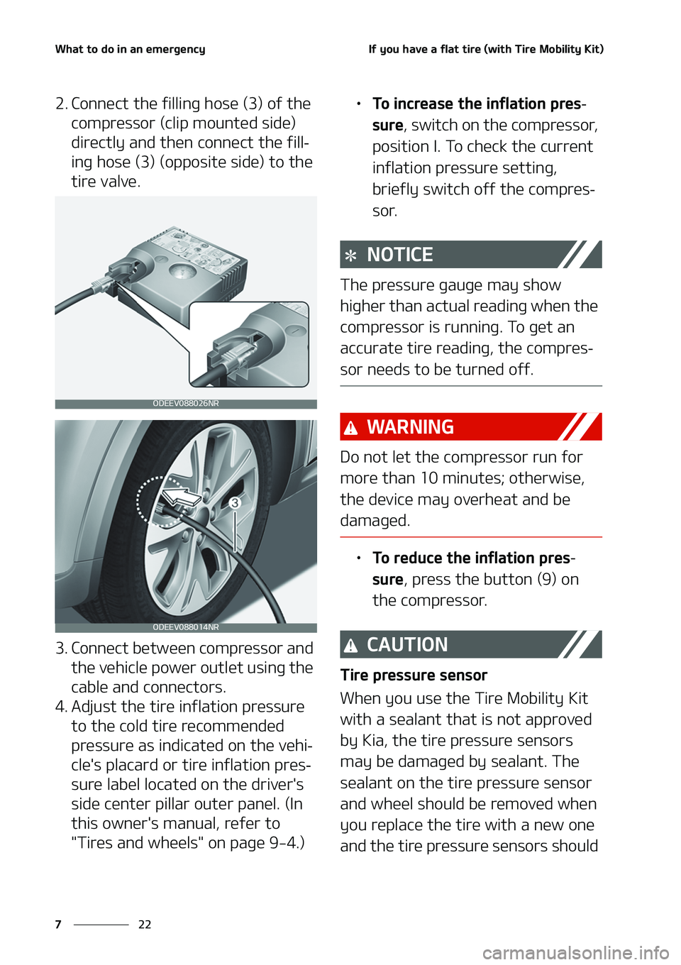 KIA NIRO EV 2020  Owners Manual �8�I�B�U��U�P��E�P��J�O��B�O��F�N�F�S�H�F�O�D�Z
��
�
�*�G��Z�P�V��I�B�W�F��B��G�M�B�U��U�J�S�F��	�X�J�U�I��5�J�S�F��.�P�C�J�M�J�U�Z��,�J�U�

���$�P�O�O�F�D�U��U�I�F��G�J�M�M�J�O�H