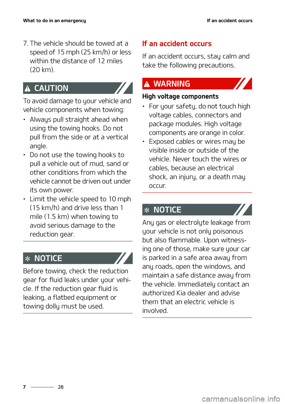 KIA NIRO EV 2020  Owners Manual �8�I�B�U��U�P��E�P��J�O��B�O��F�N�F�S�H�F�O�D�Z
��
�
�*�G��B�O��B�D�D�J�E�F�O�U��P�D�D�V�S�T
�� �5�I�F��W�F�I�J�D�M�F��T�I�P�V�M�E��C�F��U�P�X�F�E��B�U��B�
�T�Q�F�F�E��P�G����