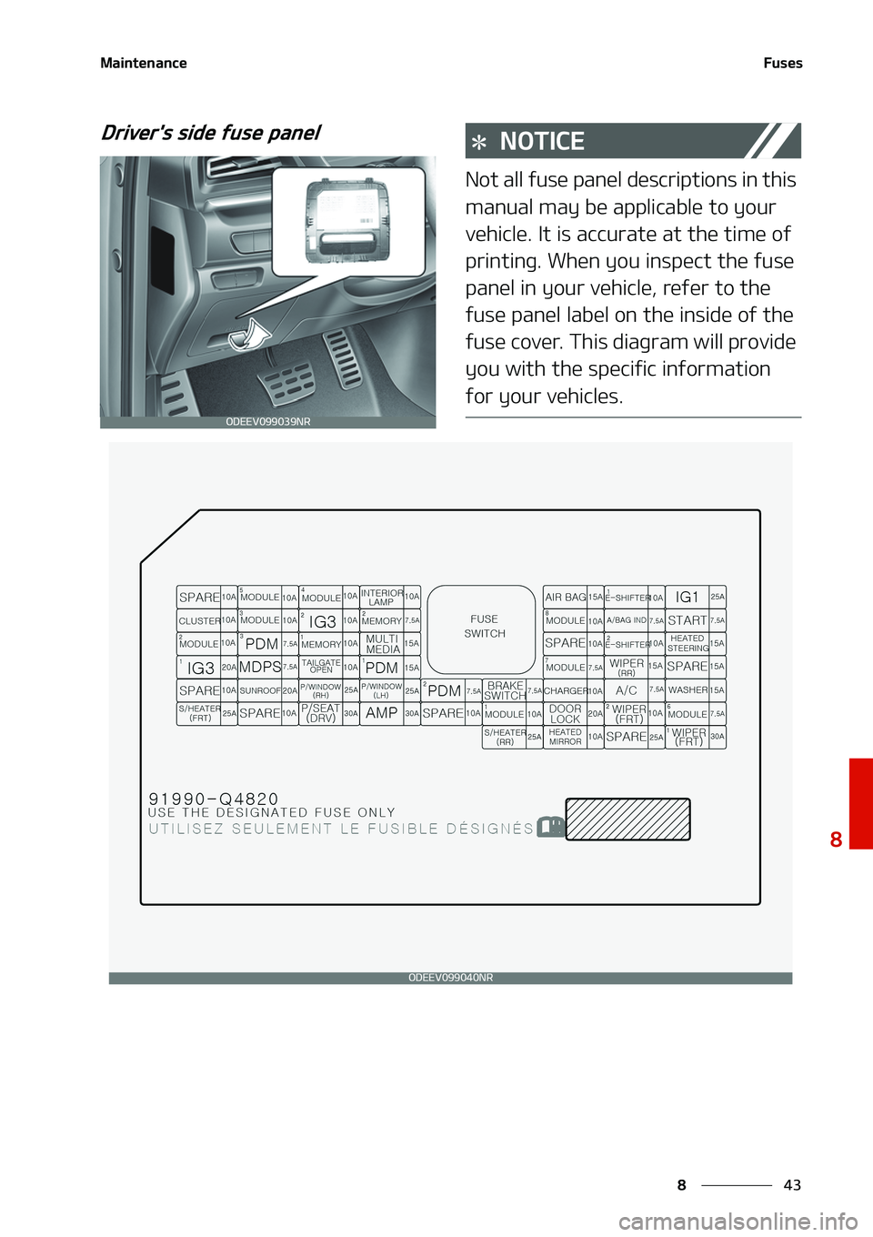 KIA NIRO EV 2020  Owners Manual ��
�
�
�.�B�J�O�U�F�O�B�O�D�F��V�T�F�T
�%�S�J�W�F�S��T��T�J�E�F��G�V�T�F��Q�B�O�F�M�/�0�5�*�$�&
�/�P�U��B�M�M��G�V�T�F��Q�B�O�F�M��E�F�T�D�S�J�Q�U�J�P�O�T��J�O��U�I�J�T�
�N�B�O�V�B�M�