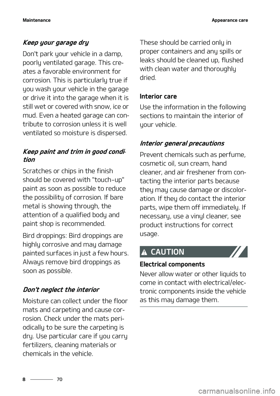 KIA NIRO EV 2020  Owners Manual �.�B�J�O�U�F�O�B�O�D�F
��
�
�"�Q�Q�F�B�S�B�O�D�F��D�B�S�F
�,�F�F�Q��Z�P�V�S��H�B�S�B�H�F��E�S�Z
�%�P�O��U��Q�B�S�L��Z�P�V�S��W�F�I�J�D�M�F��J�O��B��E�B�N�Q�
�
�Q�P�P�S�M�Z��W�F�O�U�J�M