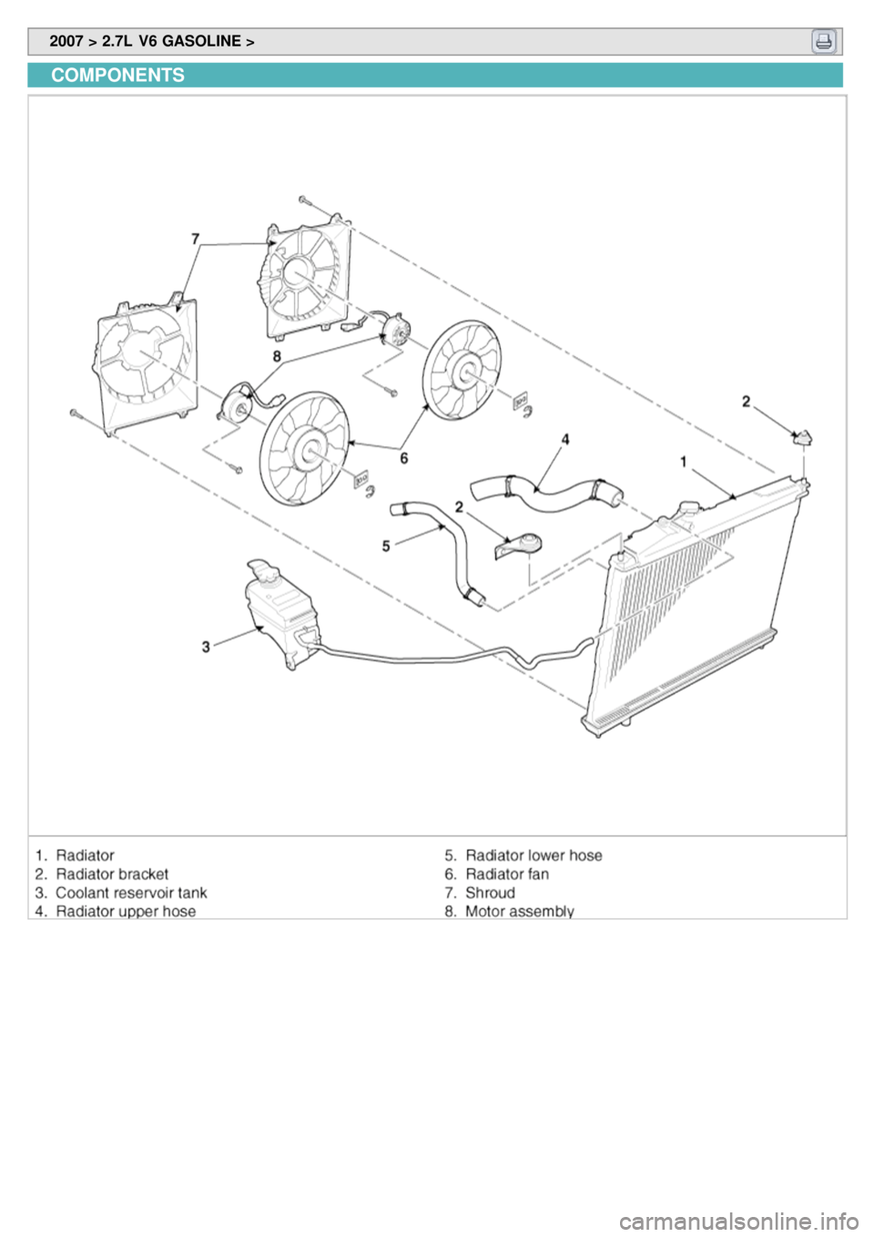 KIA CARNIVAL 2007  Workshop Manual  2007 > 2.7L  V6 GASOLINE > 
COMPONENTS 