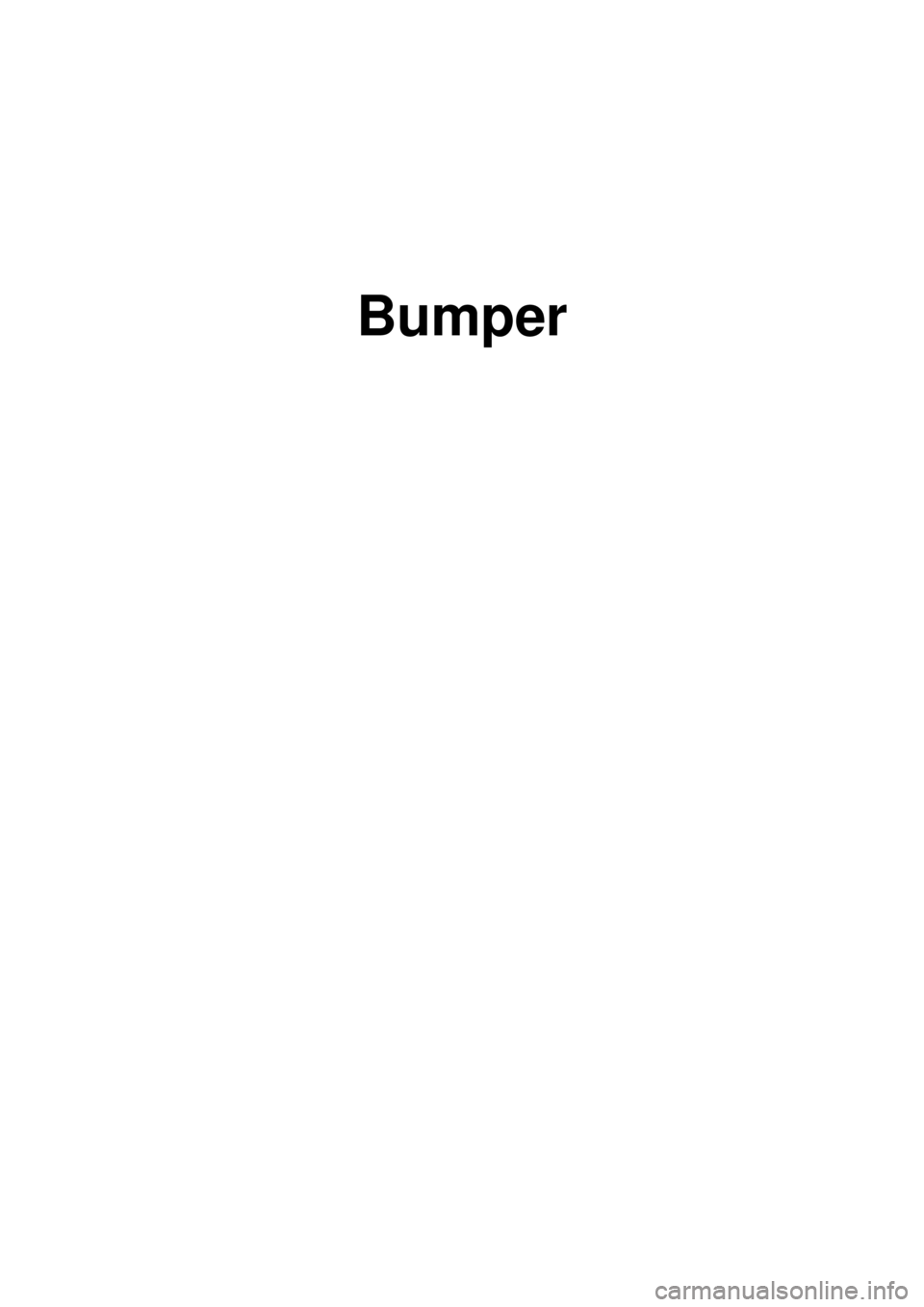KIA CARNIVAL 2007  Workshop Manual Bumper 