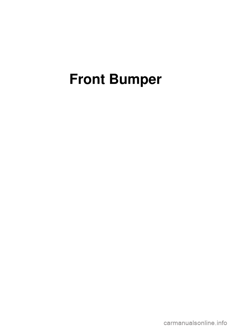 KIA CARNIVAL 2007  Workshop Manual Front Bumper 