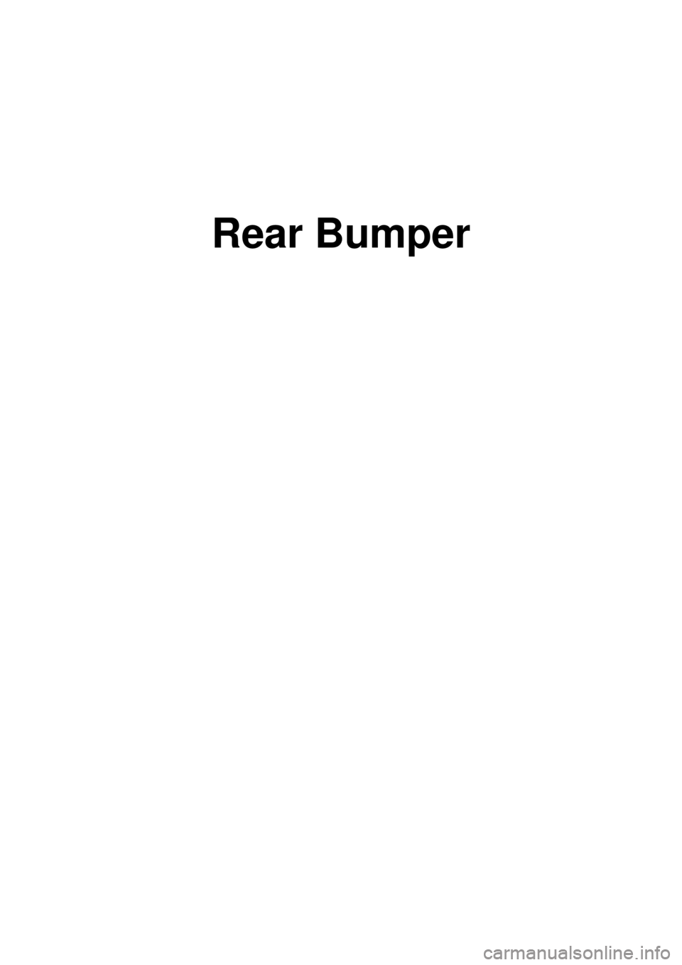 KIA CARNIVAL 2007  Workshop Manual Rear Bumper 