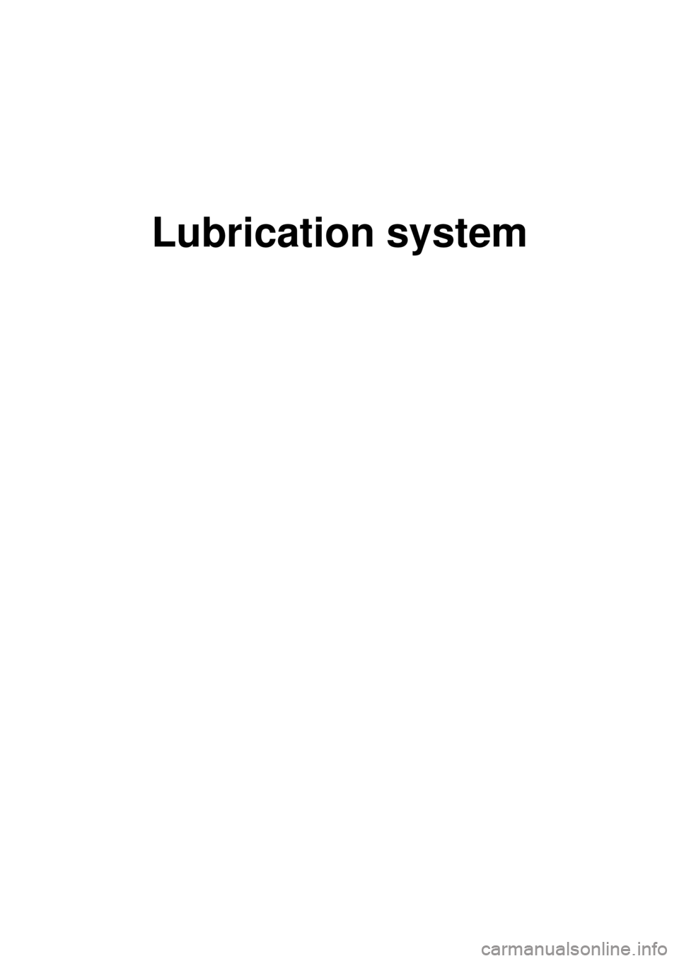 KIA CARNIVAL 2007  Workshop Manual Lubrication system 