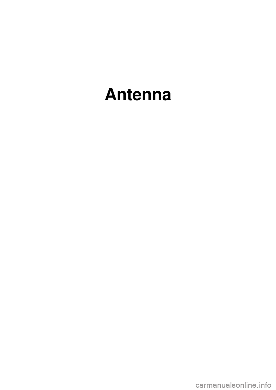 KIA CARNIVAL 2007  Workshop Manual Antenna 