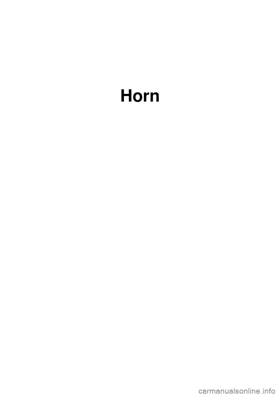 KIA CARNIVAL 2007  Workshop Manual Horn 