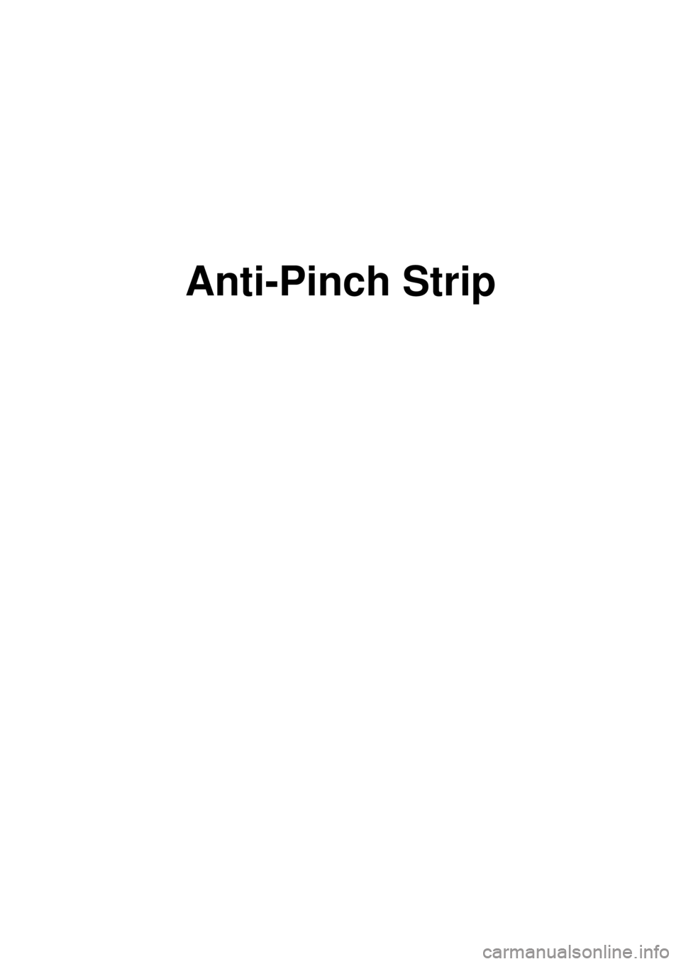 KIA CARNIVAL 2007  Workshop Manual Anti-Pinch Strip 