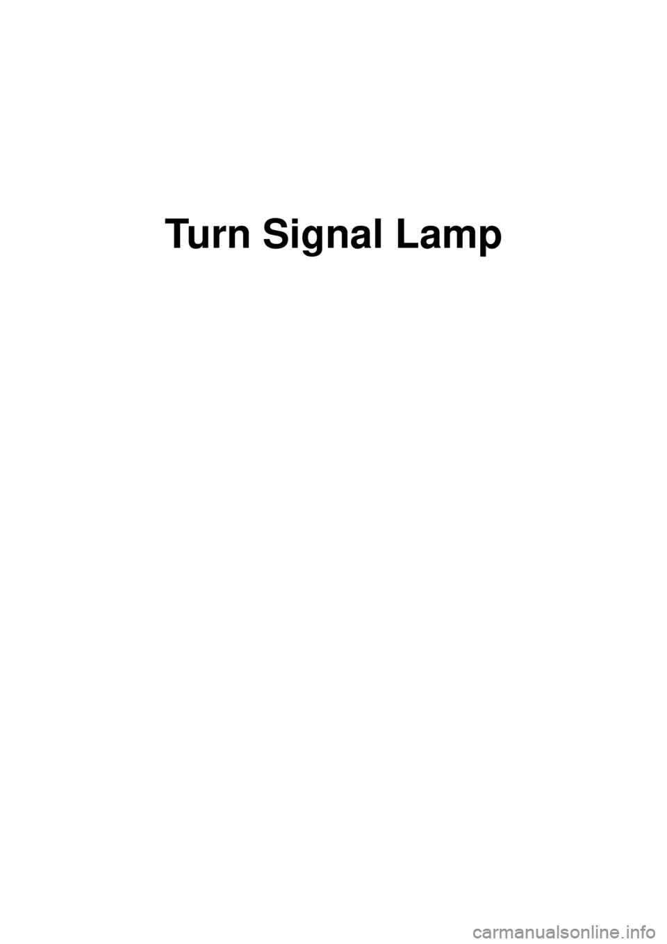 KIA CARNIVAL 2007 Workshop Manual Turn Signal Lamp KIA CARNIVAL 2007 Workshop Manual Turn Signal Lamp