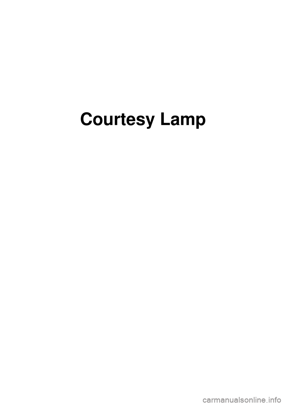KIA CARNIVAL 2007 Workshop Manual Courtesy Lamp KIA CARNIVAL 2007 Workshop Manual Courtesy Lamp