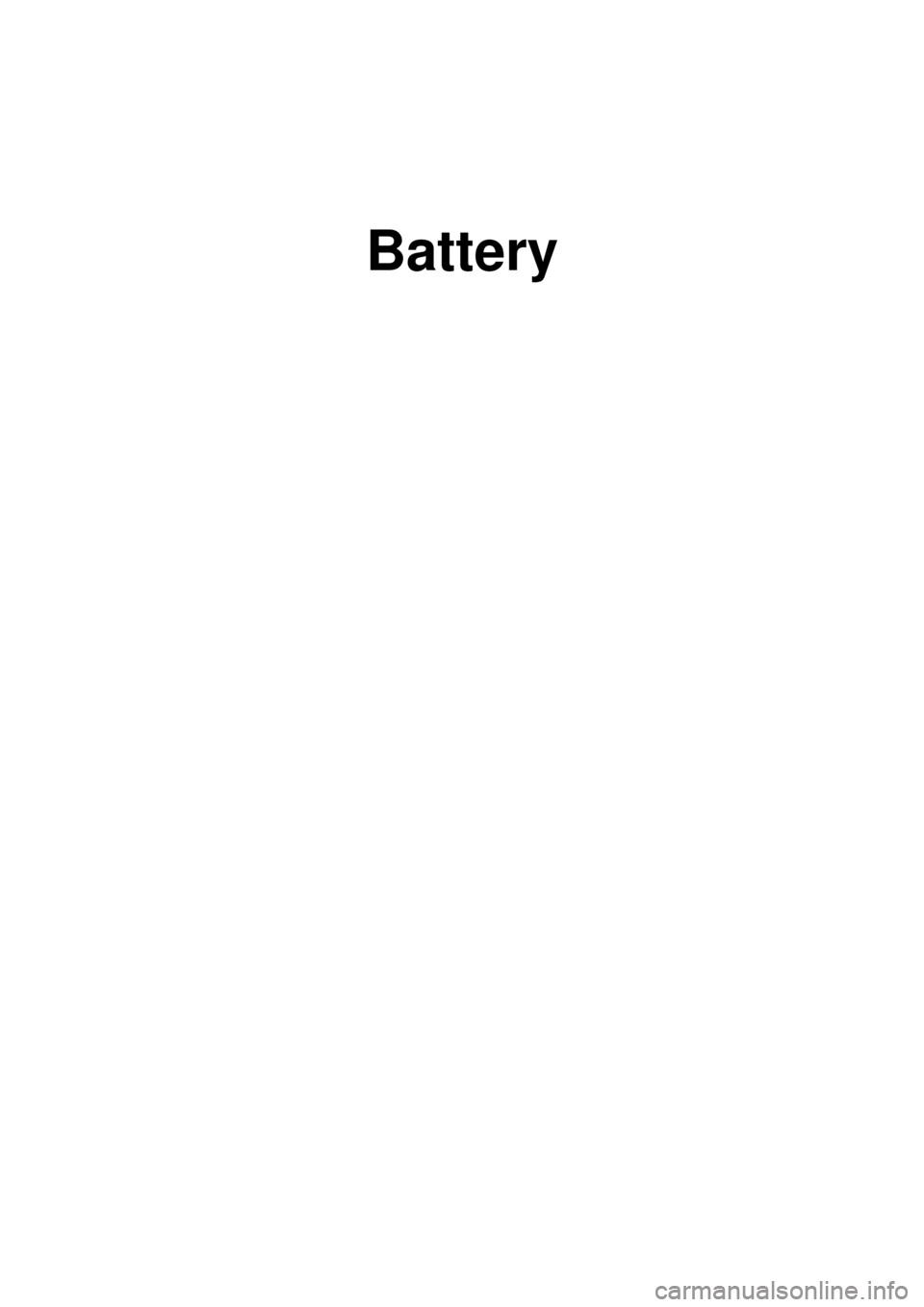 KIA CARNIVAL 2007 Workshop Manual Battery KIA CARNIVAL 2007 Workshop Manual Battery