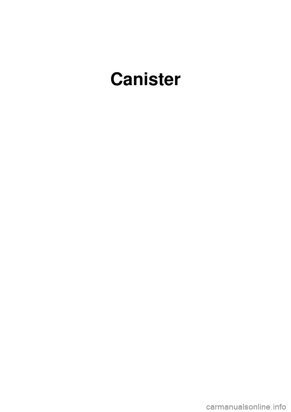 KIA CARNIVAL 2007  Workshop Manual Canister 