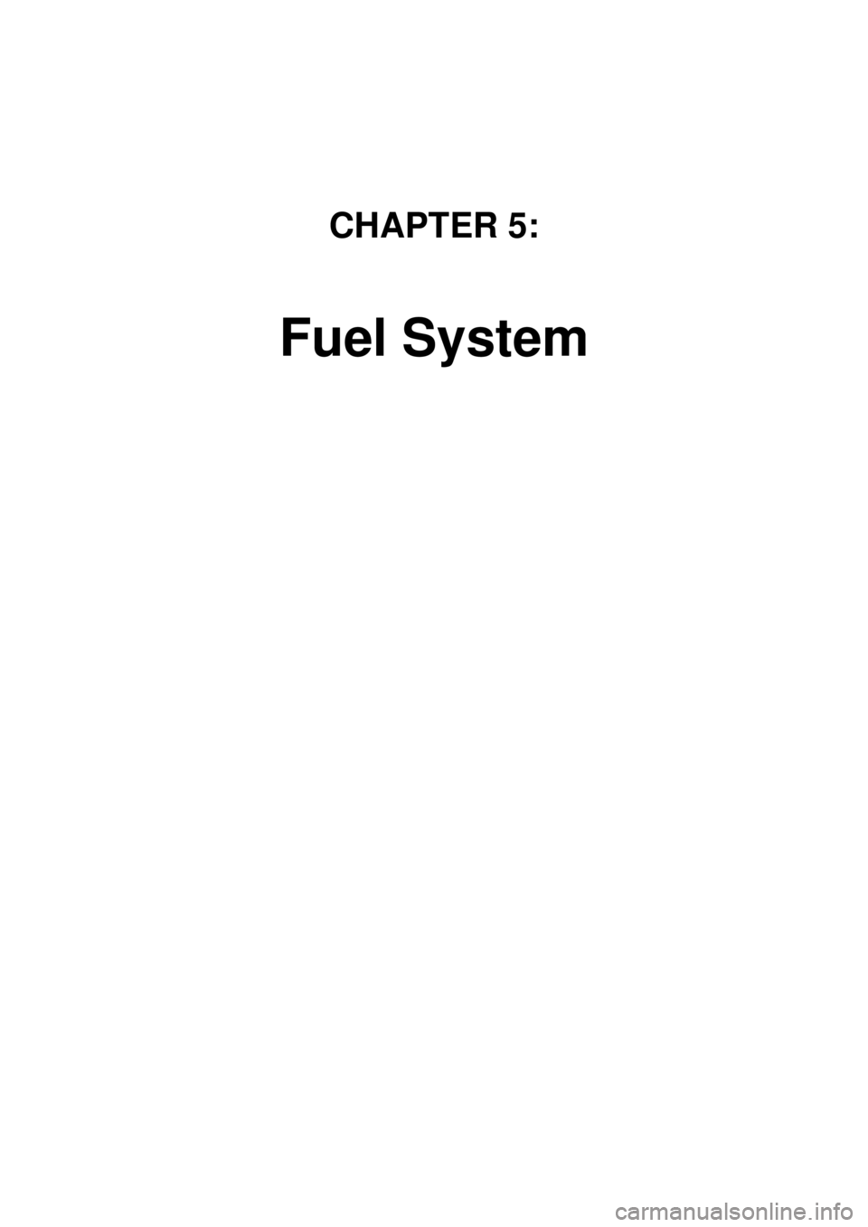 KIA CARNIVAL 2007  Workshop Manual CHAPTER 5: 
Fuel System 