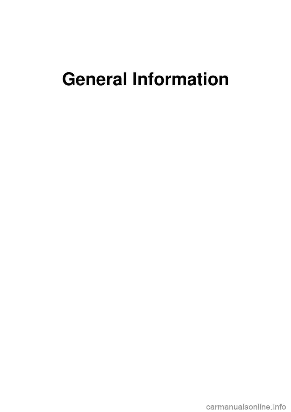 KIA CARNIVAL 2007  Workshop Manual General Information 