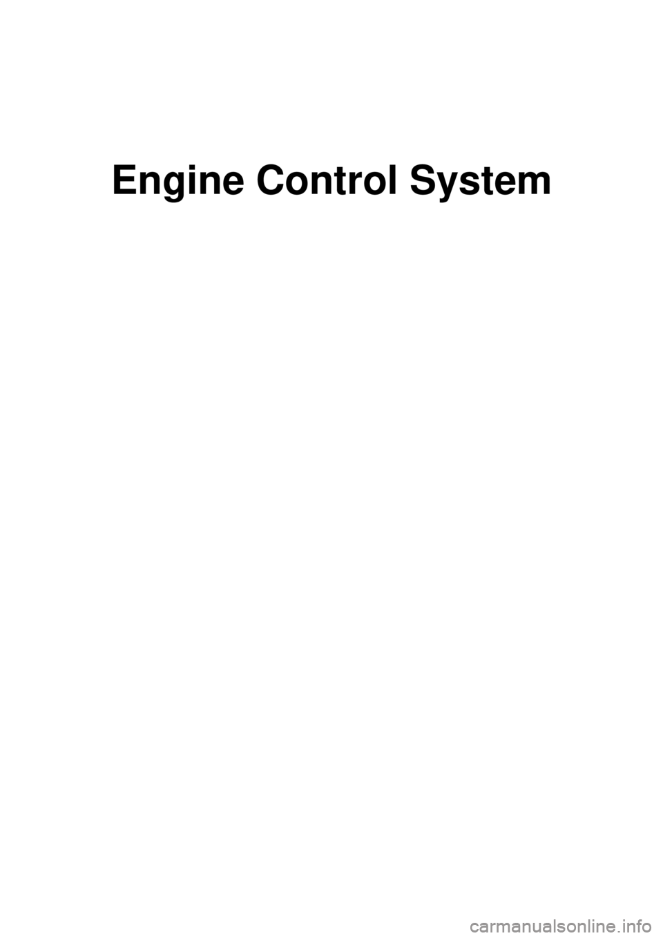 KIA CARNIVAL 2007  Workshop Manual Engine Control System 