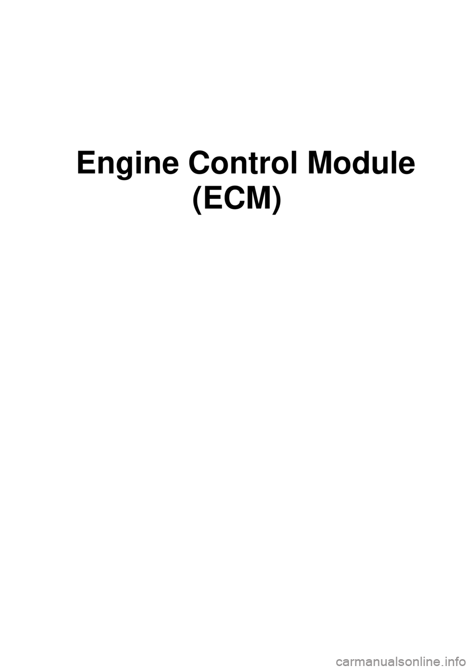 KIA CARNIVAL 2007  Workshop Manual   Engine Control Module(ECM) 