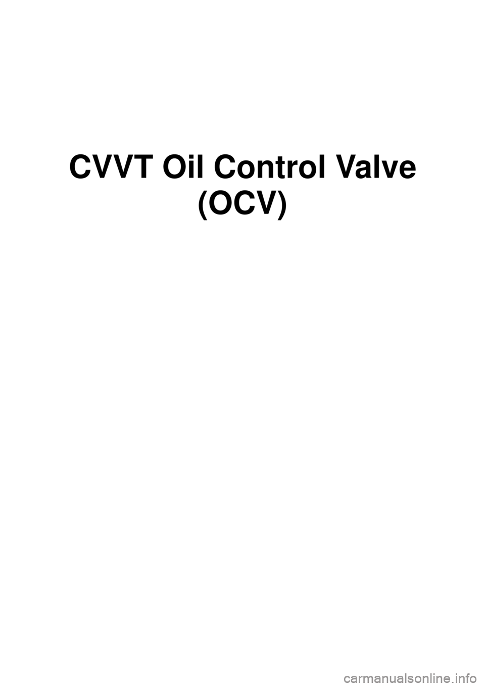 KIA CARNIVAL 2007  Workshop Manual CVVT Oil Control Valve(OCV) 