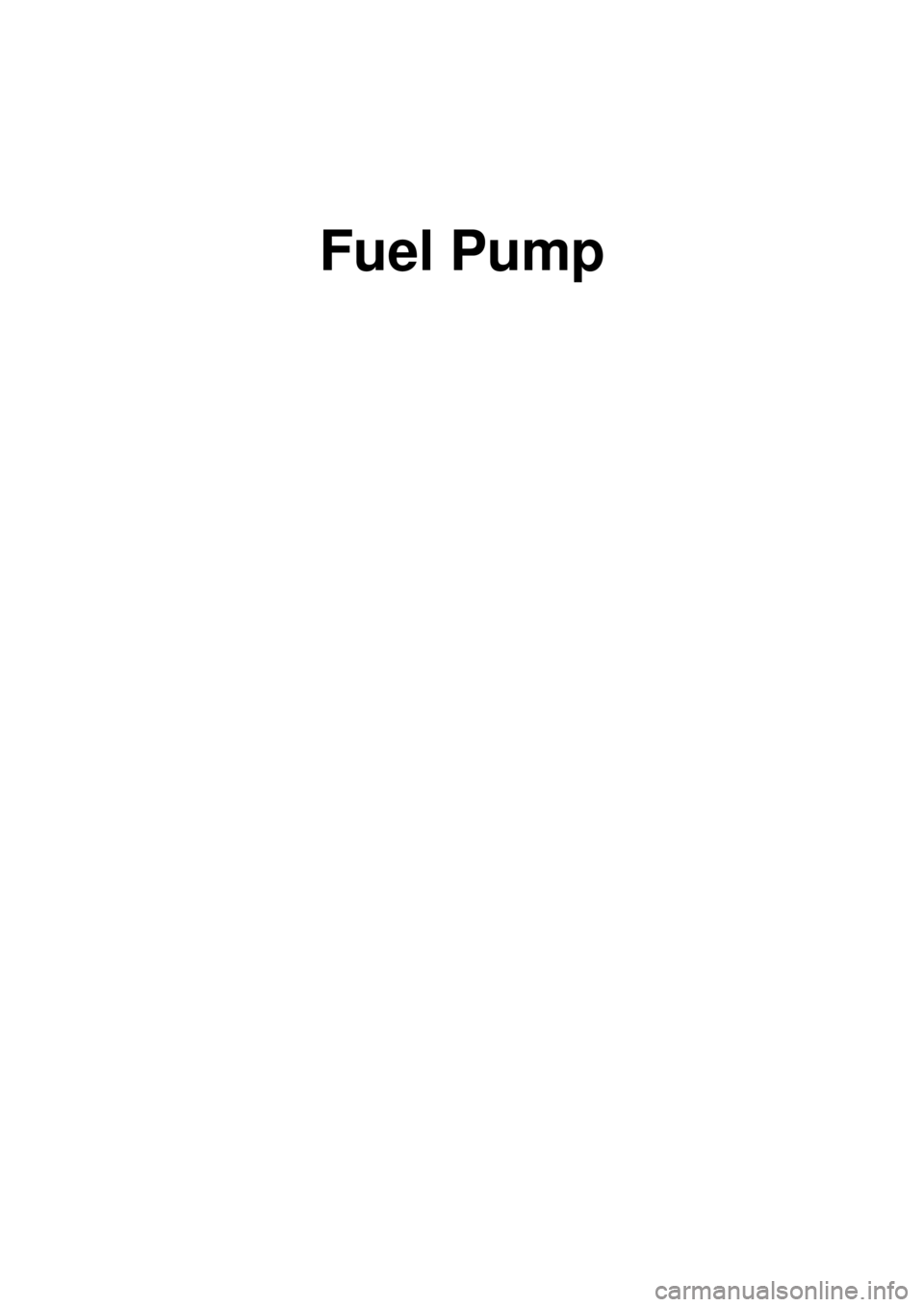 KIA CARNIVAL 2007  Workshop Manual Fuel Pump 