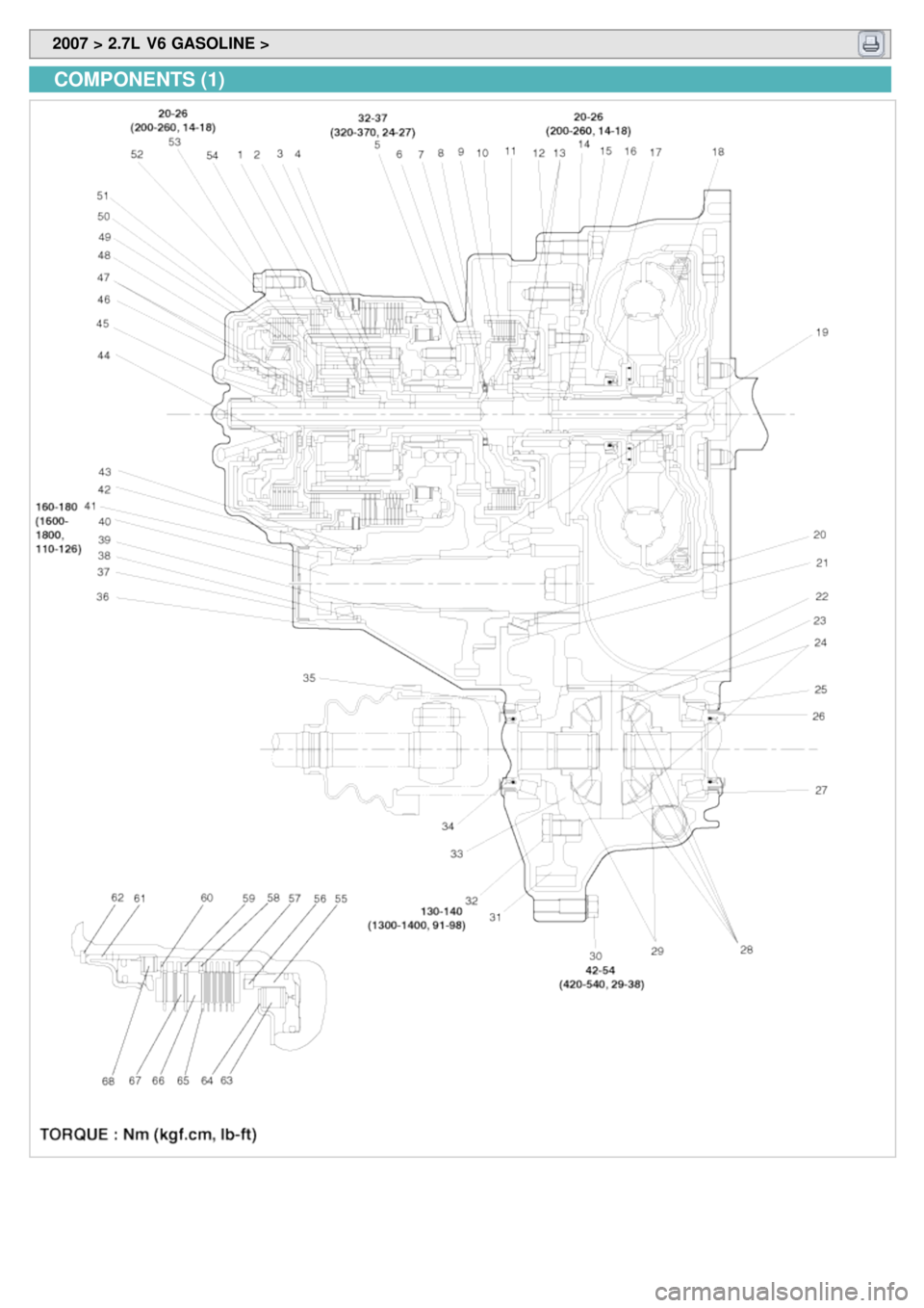 KIA CARNIVAL 2007  Workshop Manual  2007 > 2.7L  V6 GASOLINE > 
COMPONENTS (1) 