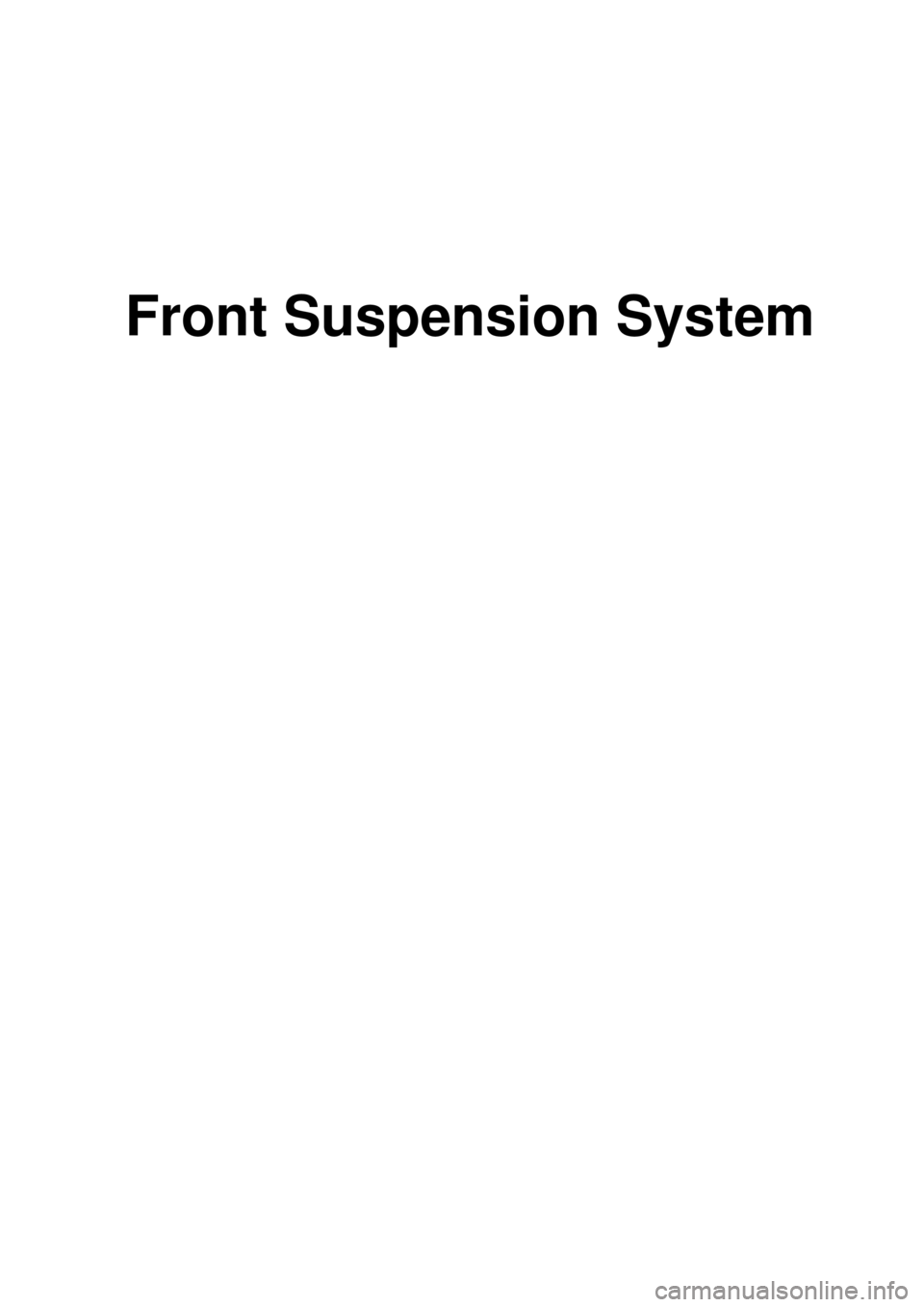 KIA CARNIVAL 2007  Workshop Manual  Front Suspension System 