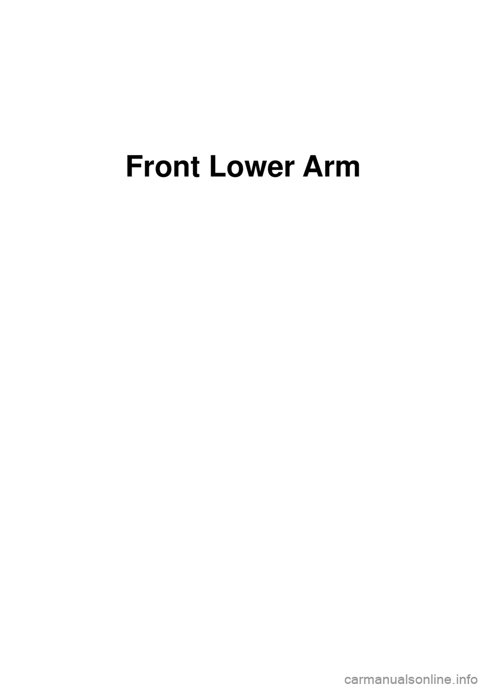 KIA CARNIVAL 2007  Workshop Manual Front Lower Arm 