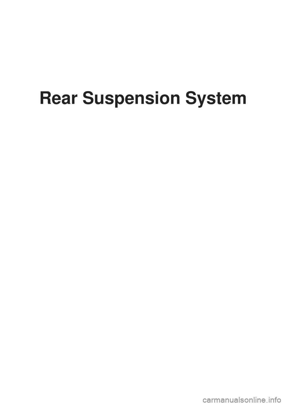 KIA CARNIVAL 2007  Workshop Manual Rear Suspension System 