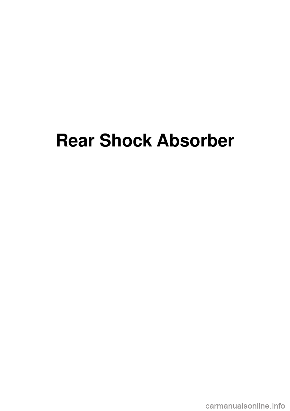 KIA CARNIVAL 2007  Workshop Manual Rear Shock Absorber 