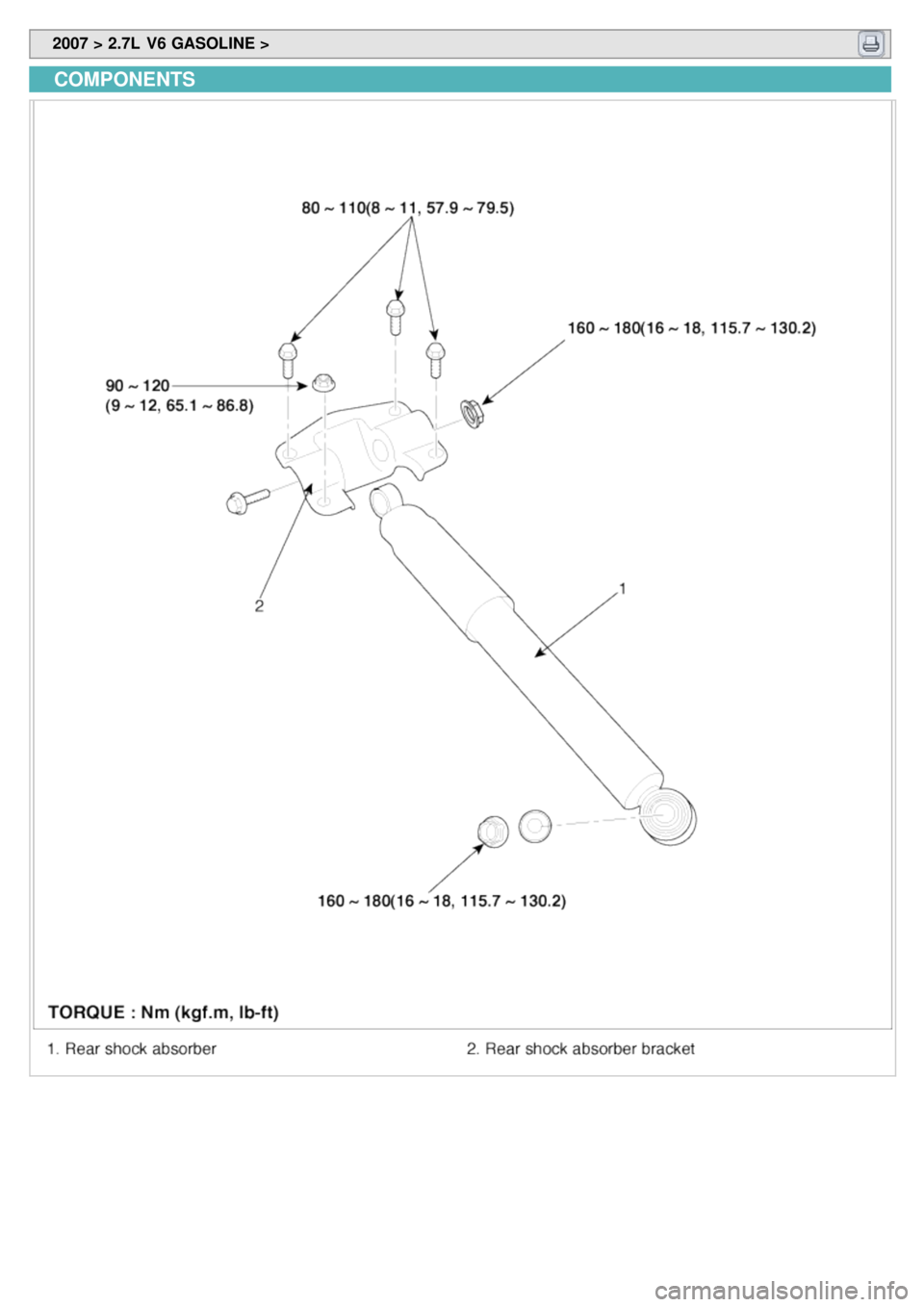 KIA CARNIVAL 2007  Workshop Manual  2007 > 2.7L  V6 GASOLINE > 
COMPONENTS 