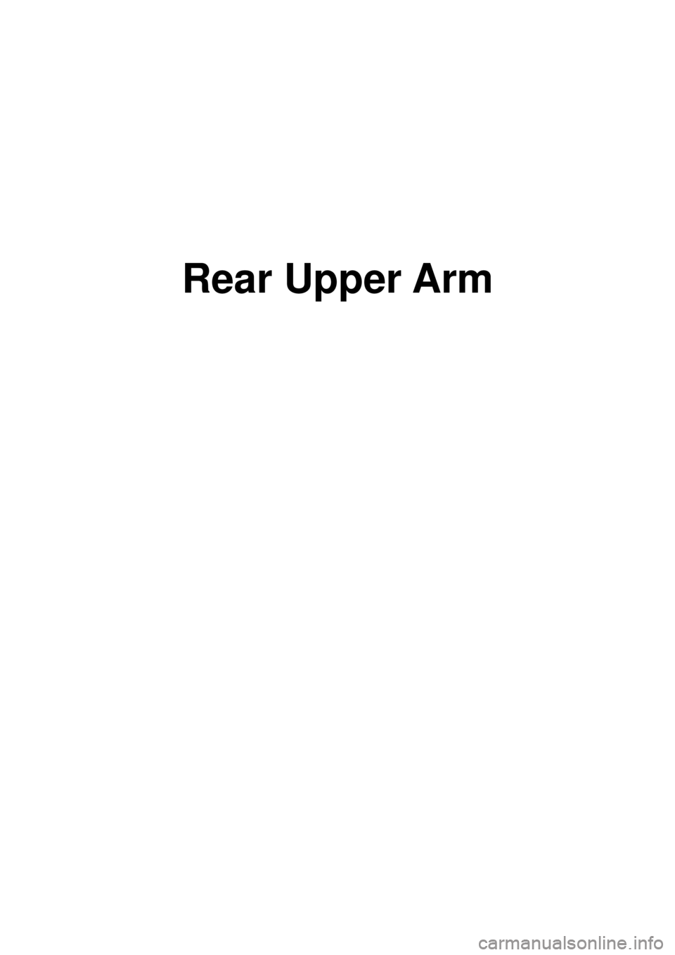 KIA CARNIVAL 2007  Workshop Manual Rear Upper Arm 