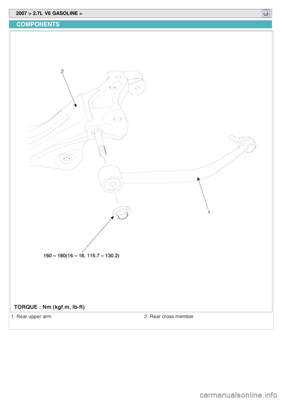 KIA CARNIVAL 2007  Workshop Manual  2007 > 2.7L  V6 GASOLINE > 
COMPONENTS 