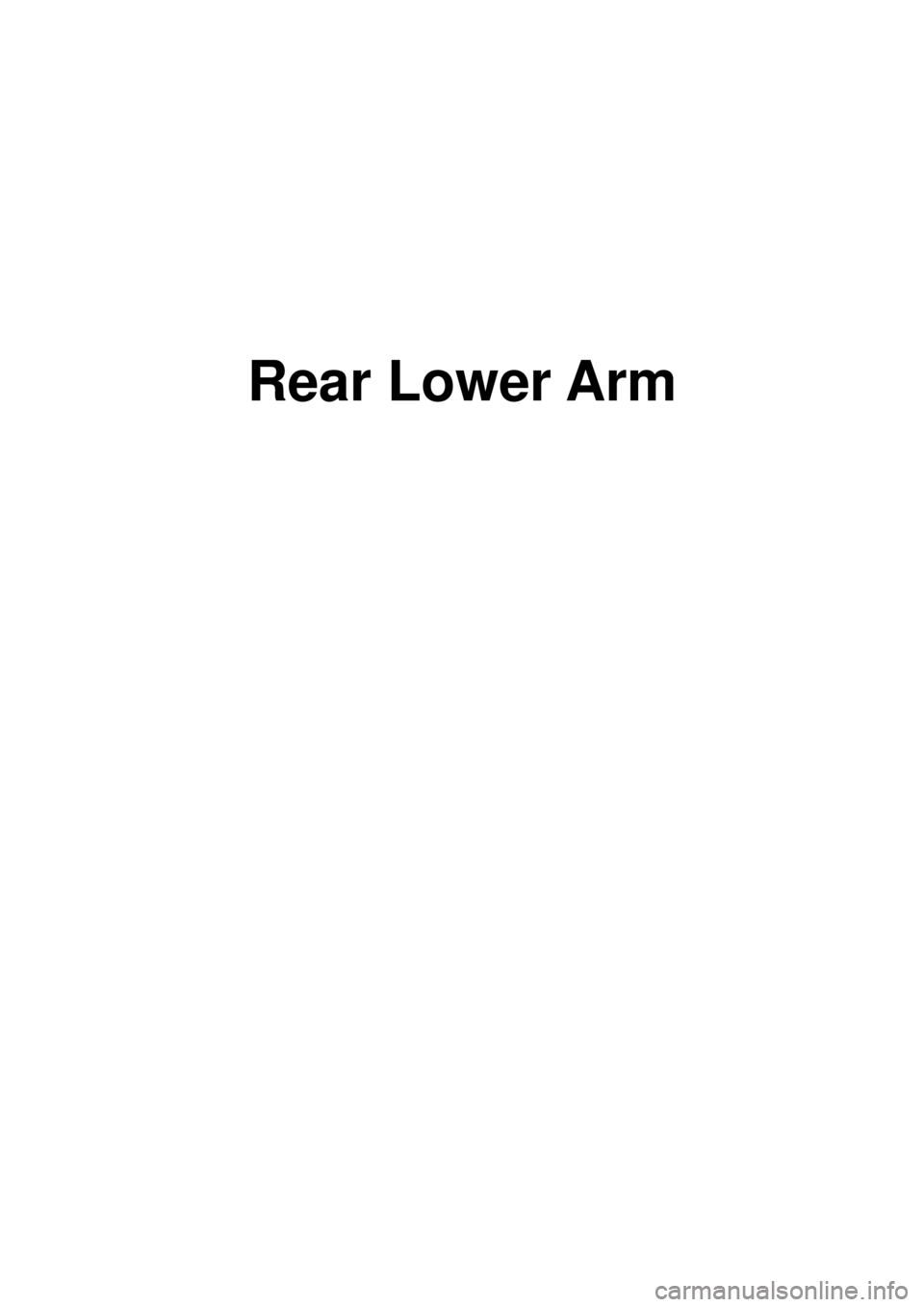 KIA CARNIVAL 2007  Workshop Manual Rear Lower Arm 