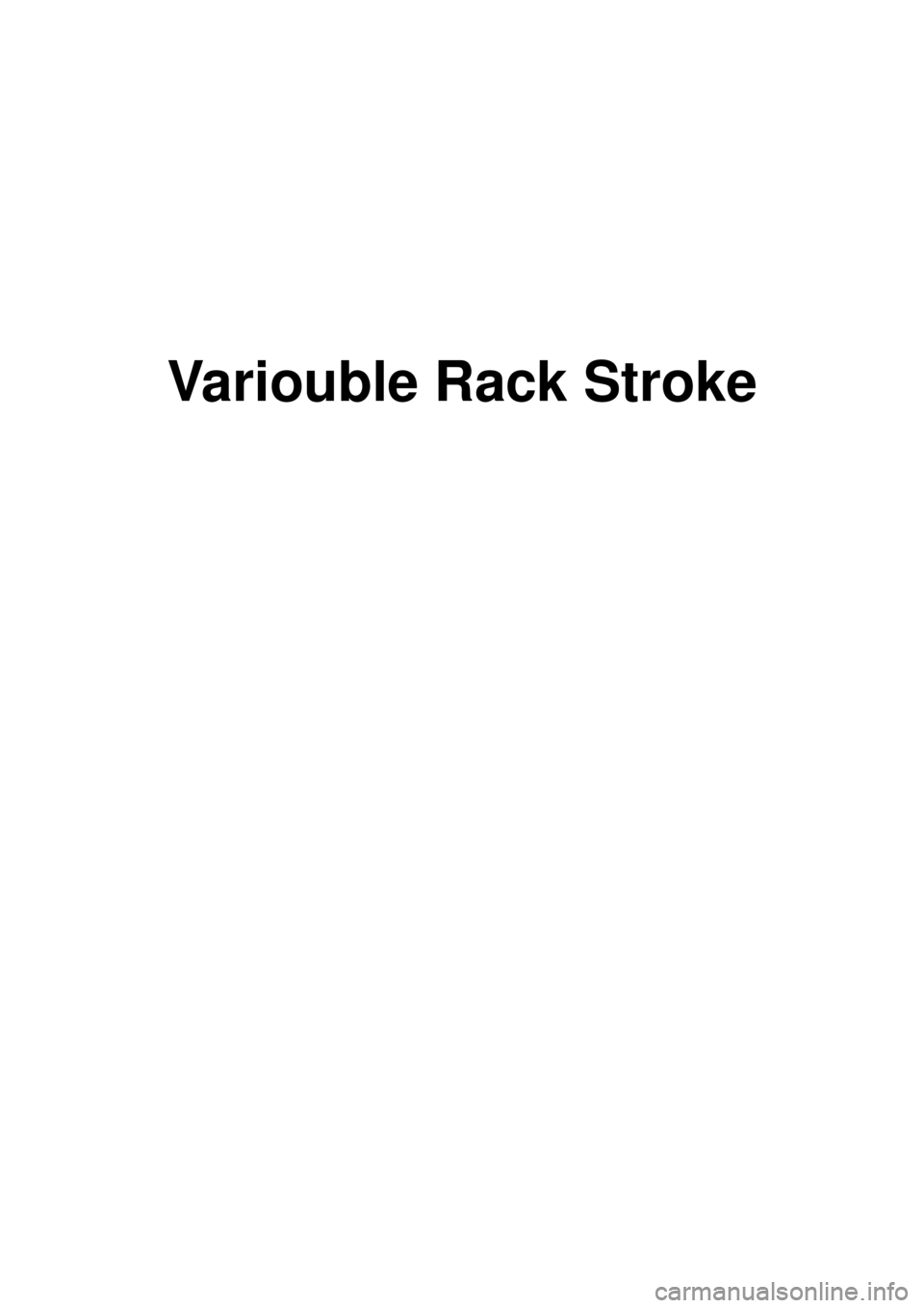 KIA CARNIVAL 2007  Workshop Manual Variouble Rack Stroke 