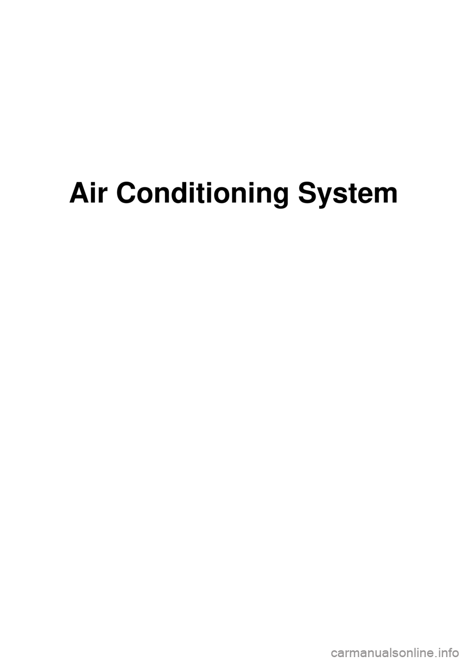 KIA CARNIVAL 2007  Workshop Manual Air Conditioning System 