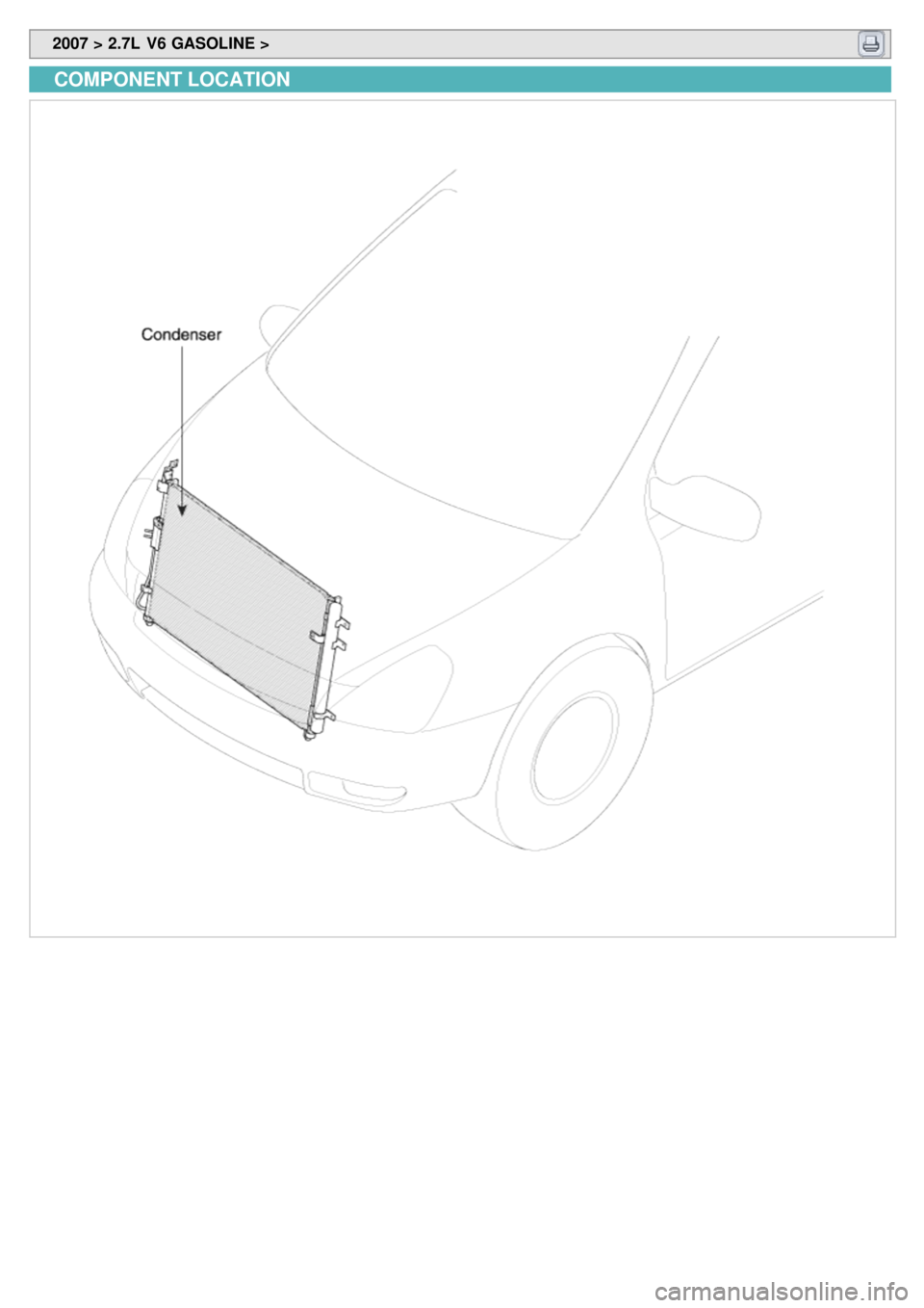 KIA CARNIVAL 2007  Workshop Manual  2007 > 2.7L  V6 GASOLINE > 
COMPONENT LOCATION 